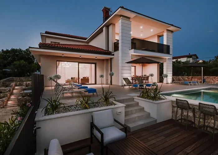 Villa Lu 1 Island Krk By Guide Malinska